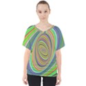 Ellipse Background Elliptical V-Neck Dolman Drape Top View1