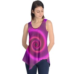 Pink Background Neon Neon Light Sleeveless Tunic