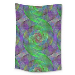 Fractal Spiral Swirl Pattern Large Tapestry by Nexatart