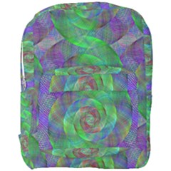 Fractal Spiral Swirl Pattern Full Print Backpack