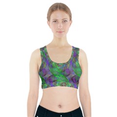 Fractal Spiral Swirl Pattern Sports Bra With Pocket