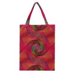 Red Spiral Swirl Pattern Seamless Classic Tote Bag by Nexatart