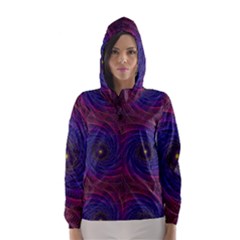 Pattern Seamless Repeat Spiral Hooded Wind Breaker (women)