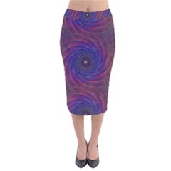 Pattern Seamless Repeat Spiral Velvet Midi Pencil Skirt by Nexatart