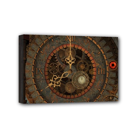 Steampunk, Awesome Clocks Mini Canvas 6  X 4 