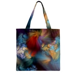 Evidence Of Angels Zipper Grocery Tote Bag by WolfepawFractals