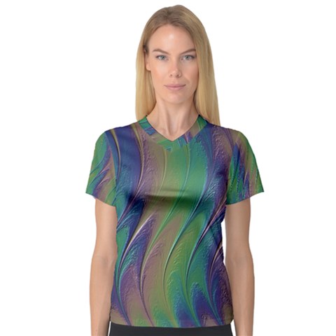 Texture Abstract Background V-neck Sport Mesh Tee by Nexatart