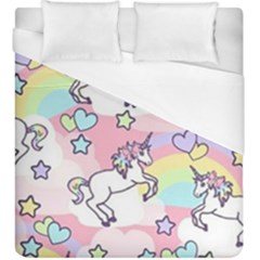 Unicorn Rainbow Duvet Cover (king Size)