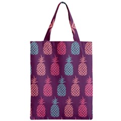 Pineapple Pattern Zipper Classic Tote Bag