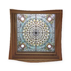 Stained Glass Window Library Of Congress Square Tapestry (small) by Nexatart