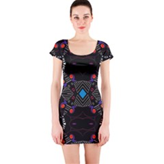 Roulette Star Time Short Sleeve Bodycon Dress