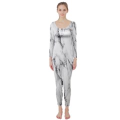 Marble Granite Pattern And Texture Long Sleeve Catsuit