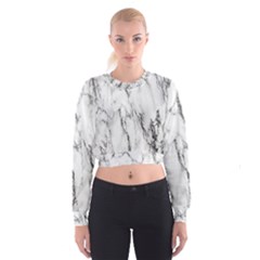 Marble Granite Pattern And Texture Cropped Sweatshirt