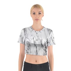 Marble Granite Pattern And Texture Cotton Crop Top by Nexatart