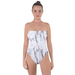 Marble Granite Pattern And Texture Tie Back One Piece Swimsuit