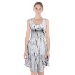 Marble Granite Pattern And Texture Racerback Midi Dress