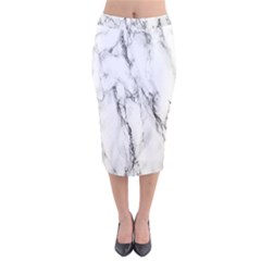 Marble Granite Pattern And Texture Velvet Midi Pencil Skirt