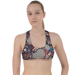 Marbling Criss Cross Racerback Sports Bra