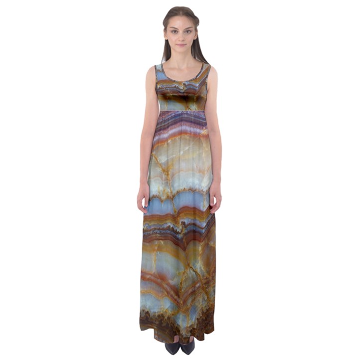 Wall Marble Pattern Texture Empire Waist Maxi Dress