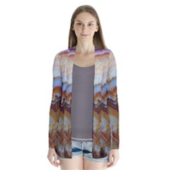 Wall Marble Pattern Texture Drape Collar Cardigan by Nexatart