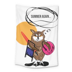 Owl That Hates Summer T Shirt Small Tapestry by AmeeaDesign