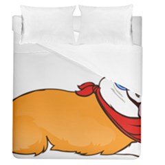 Corgi With Sunglasses And Scarf T Shirt Duvet Cover (queen Size)