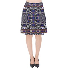 Sanskrit Link Time Space  Velvet High Waist Skirt by MRTACPANS