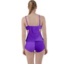 Purple Skin Leather Texture Pattern Boyleg Tankini Set  View2