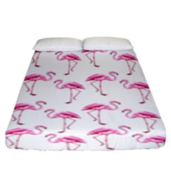 Flamingo Pattern Fitted Sheet (king Size) by Valentinaart