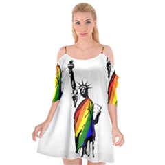 Pride Statue Of Liberty  Cutout Spaghetti Strap Chiffon Dress by Valentinaart