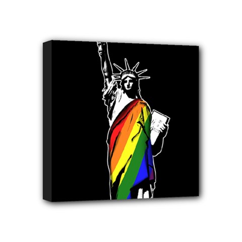 Pride Statue Of Liberty  Mini Canvas 4  X 4  by Valentinaart