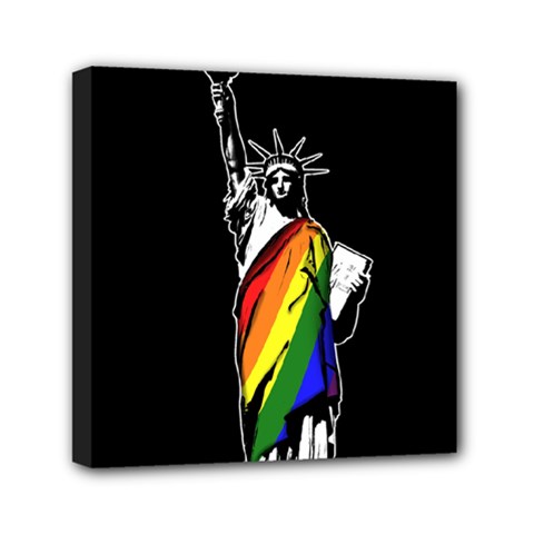 Pride Statue Of Liberty  Mini Canvas 6  X 6  by Valentinaart