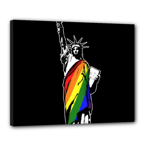 Pride Statue Of Liberty  Canvas 20  X 16  by Valentinaart