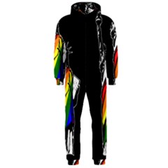 Pride Statue Of Liberty  Hooded Jumpsuit (men)  by Valentinaart