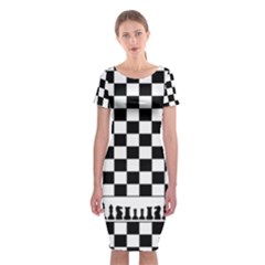 Chess  Classic Short Sleeve Midi Dress