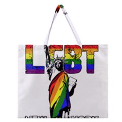 Lgbt New York Zipper Large Tote Bag by Valentinaart