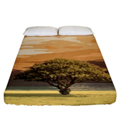 Landscape Fitted Sheet (Queen Size)