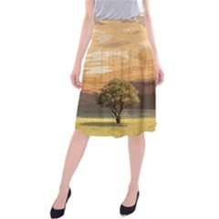 Landscape Midi Beach Skirt