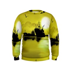 Open Sea Kids  Sweatshirt by Valentinaart