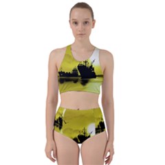 Open Sea Racer Back Bikini Set by Valentinaart
