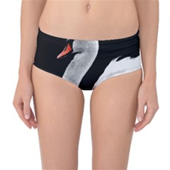 Swan Mid-waist Bikini Bottoms by Valentinaart