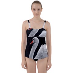 Swan Twist Front Tankini Set by Valentinaart