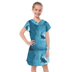 Shark Kids  Drop Waist Dress by Valentinaart