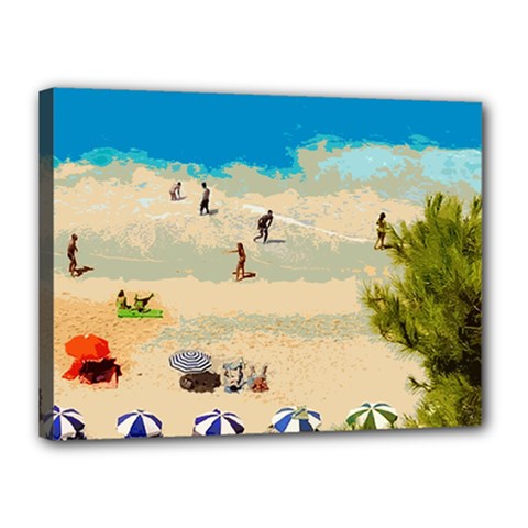 Beach Canvas 16  X 12  by Valentinaart