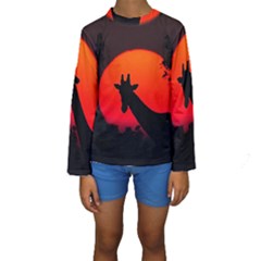 Giraffe  Kids  Long Sleeve Swimwear