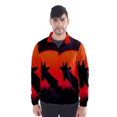 Giraffe  Wind Breaker (men) by Valentinaart