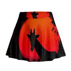 Giraffe  Mini Flare Skirt by Valentinaart