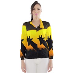 Giraffe  Wind Breaker (women) by Valentinaart