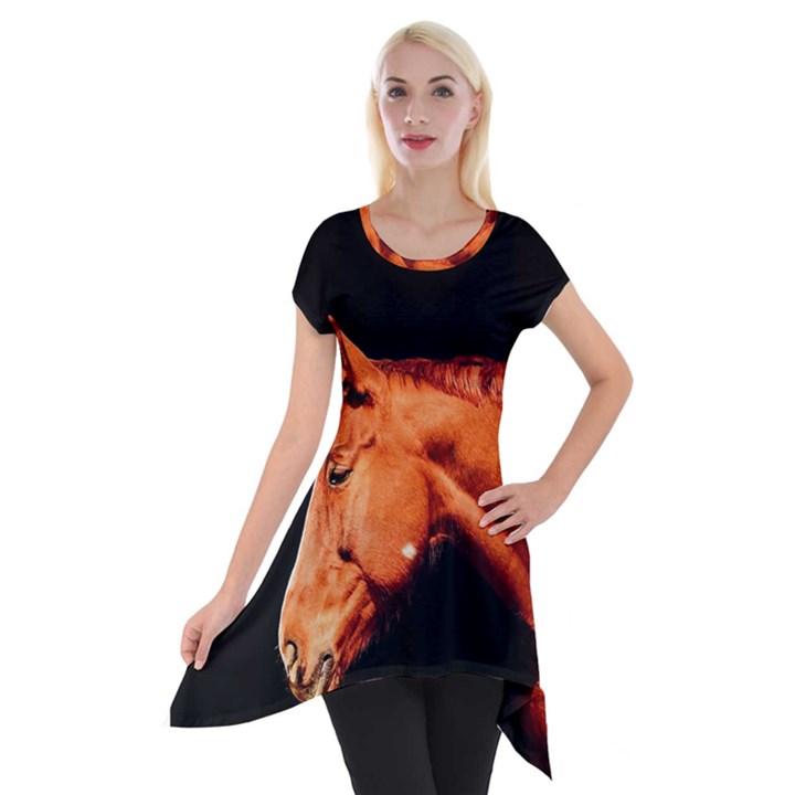 Horse Short Sleeve Side Drop Tunic