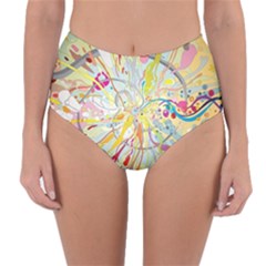 Drawing Multicolored Light  Reversible High-Waist Bikini Bottoms